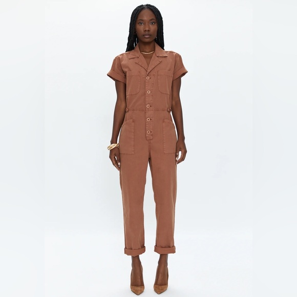 pistola Pants - PISTOLA Grover Field JumpSuit- In Cinnamon